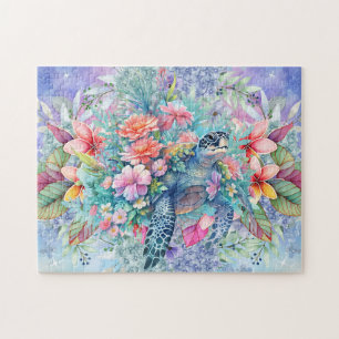 Floral Zee Turtle Legpuzzel