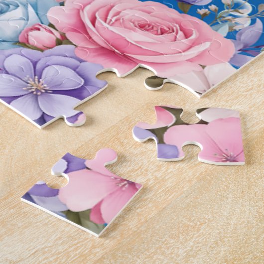 Floral Zee Turtle Legpuzzel (Zijkant)