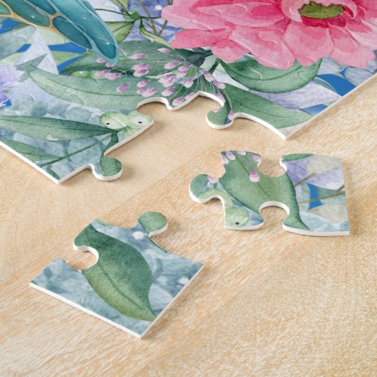 Floral Zee Turtle Legpuzzel (Zijkant)