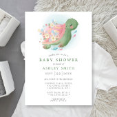 Floral Zee Turtle Nautical Ocean Fish Baby shower Kaart