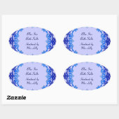 Floral  zeep of Canning Labels blauw (Vel)