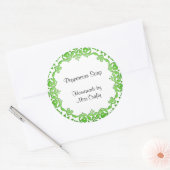 Floral  zeep of Canning Labels Green (Envelop)