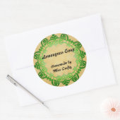 Floral zeep of Canning Labels Green (Envelop)