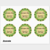 Floral zeep of Canning Labels Green (Vel)