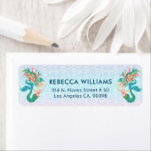 Floral-zeeschildpad Etiket (Insitu)