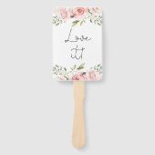 Floral zegt ja tegen de kledingkaarten handwaaier (Voorkant)