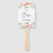 Floral zegt ja tegen de kledingkaartenhand handwaaier (Voorkant)