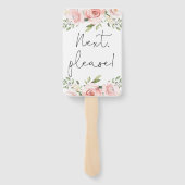 Floral zegt ja tegen de kledingkaartenhand handwaaier (Achterkant)