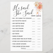 Floral zei dat ze een douchecaart had flyer (Voorkant)