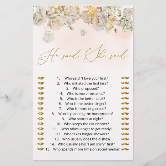 Floral zei dat ze moest raden wie het spel zei (Voorkant)