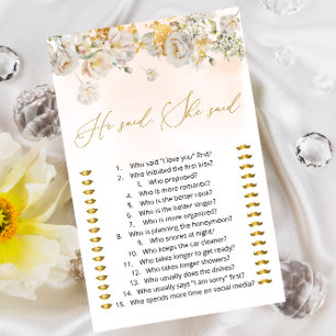 Floral zei dat ze moest raden wie het spel zei