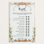 Floral zei dat ze Vrijgezellenfeest spel Kaart zei