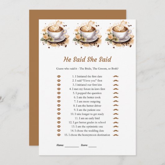 Floral zei dat ze Vrijgezellenfeest spel Kaarten z (Voorkant / Achterkant)