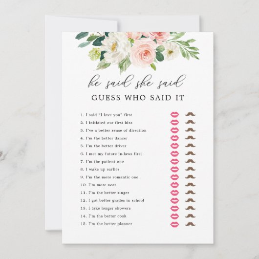 Floral zei dat ze Vrijgezellenfeest spel Kaarten z (Voorkant)