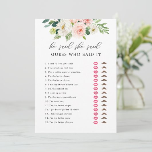 Floral zei dat ze Vrijgezellenfeest spel Kaarten z (Staand voorkant)