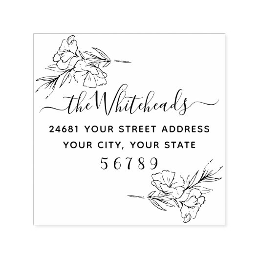 Floral Zelfinktende Stempel (Design)