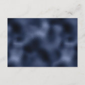 Floral zilver geometrische marine blauw bruiloft d informatiekaartje (Achterkant)