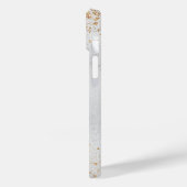 Floral zilver glitter rustige naam Case-Mate iPhone case (Achterkant / Links)