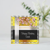 Floral zilver goudhoudende Kaart (Staand voorkant)