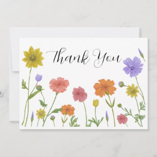 Floral zomer bedankkaart