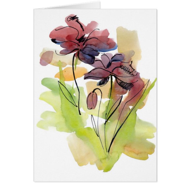 Floral zomerontwerp met abstract met handbeschilde (Voorkant)