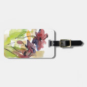 Floral zomerontwerp met abstract met handbeschilde bagagelabel (Voorkant horizontaal)