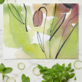 Floral zomerontwerp met abstract met handbeschilde theedoek (Gevouwen)