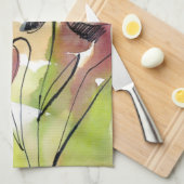 Floral zomerontwerp met abstract met handbeschilde theedoek (Quarter Fold)