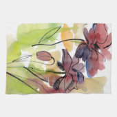 Floral zomerontwerp met abstract met handbeschilde theedoek (Horizontaal)