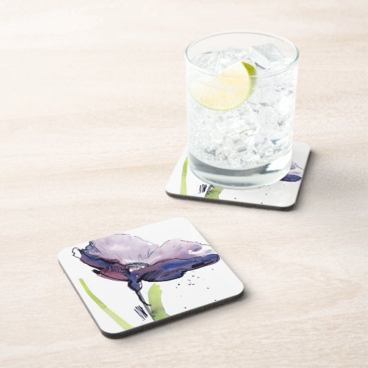 Floral zomerontwerp met abstracte handbeschilderd bier onderzetter (Rechterzijde)