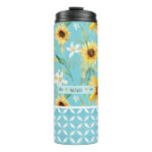 Floral zonnebloem Citrus Hearts Best Moeder Ever  Thermosbeker (Voorkant)