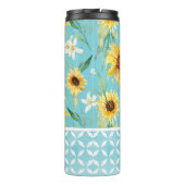 Floral zonnebloem Citrus Hearts Best Moeder Ever  Thermosbeker (Achterkant)