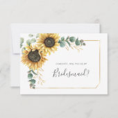 Floral Zonnebloem Eucalyptus is mijn briefkaart (Voorkant)