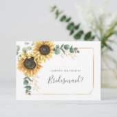 Floral Zonnebloem Eucalyptus is mijn briefkaart (Staand voorkant)