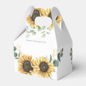 Floral Zonnebloem Eucalyptus Vrijgezellenfeest Bedankdoosjes (Achterkant)