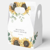 Floral Zonnebloem Eucalyptus Vrijgezellenfeest Bedankdoosjes (Geopend)
