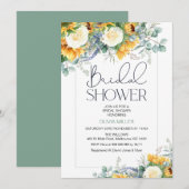 Floral Zonnebloem Eucalyptus Vrijgezellenfeest Kaart (Voorkant / Achterkant)