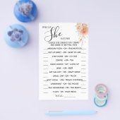 Floral zou ze liever een douchespelkaart hebben flyer (Enkel)