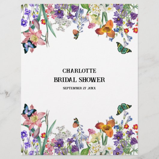 Floral zou ze liever Vrijgezellenfeest spelen Flyer (Achterkant)