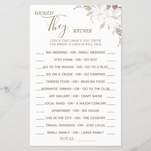 Floral zouden ze liever een douchejekaart brochure (Voorkant)