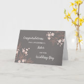 Floral zuster trouwdag gefeliciteerd kaart (Gele Bloem)