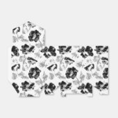 Floral, zwart en wit bedankdoosjes (Uitgevouwen)