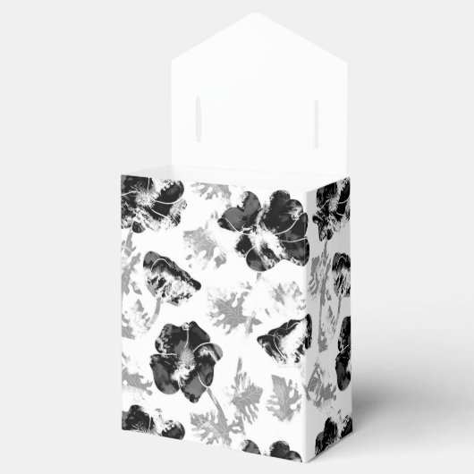 Floral, zwart en wit bedankdoosjes (Geopend)