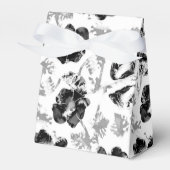 Floral, zwart en wit bedankdoosjes (Voorkant Zijde)