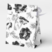 Floral, zwart en wit bedankdoosjes (Achterkant)