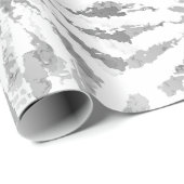 Floral, zwart en wit cadeaupapier (Rol Hoek)