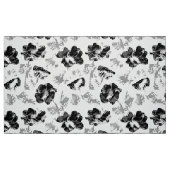 Floral, zwart en wit stof (Fat Quarter)