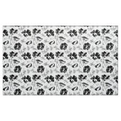 Floral, zwart en wit stof (Yard (91,4 cm))