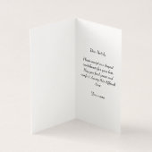 Floral, zwart medeleven kaart (Binnen)