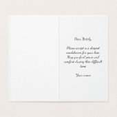 Floral, zwart medeleven kaart (Binnenkant ongevouwen)